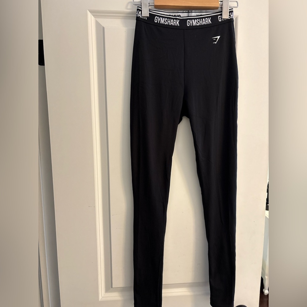 Gymshark Black and white Waistband Leggings